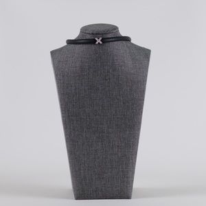 Black Choker with X Slide & Clasp